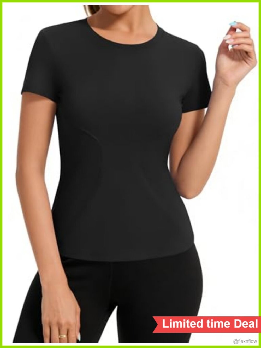 Women's Short Sleeve Athletic Yoga Gym Crewneck Shirts 85% Polyester Activewear